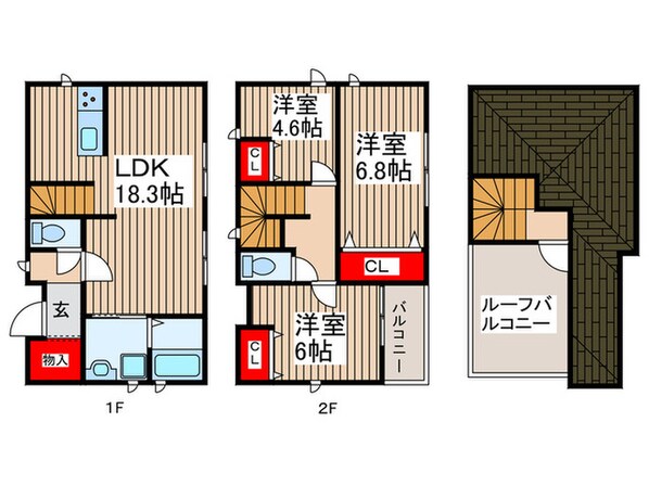 仮）草加市新善町戸建てB棟の物件間取画像